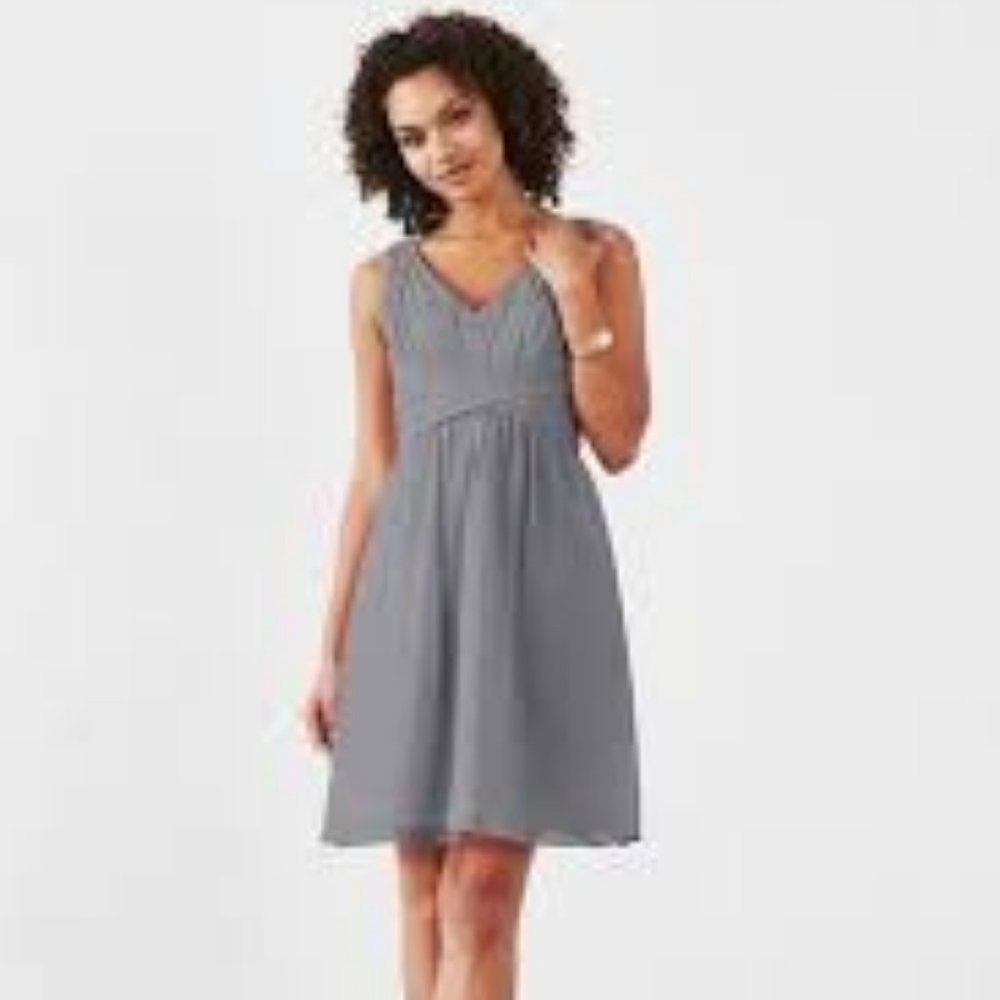 Donna Morgan Gray Sleeveless Dress